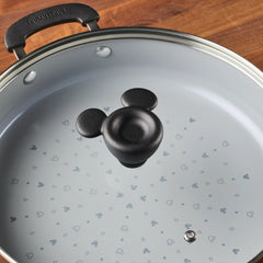 4.5-Quart Monochrome Ceramic Nonstick Sauté Pan with lid and Helper Handle