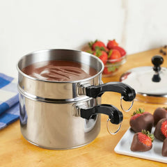 Classic Series Stainless Steel 2-Qt. Covered Saucepan With Double Boiler Insert