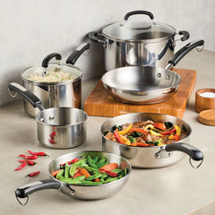 10-Piece Stainless Steel Cookware Set