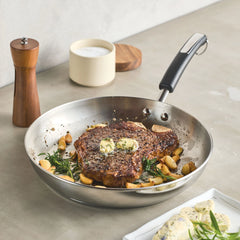 12.25-Inch Stainless Steel Frying Pan