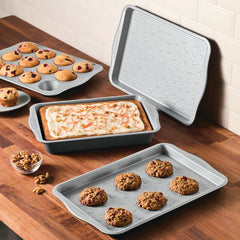 4-Piece Cake, Muffin, and Cookie Pan Set