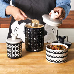 3 Piece Set of Ceramic Jar with Airtight Lids