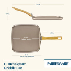 11-Inch Square Griddle Pan, Champagne
