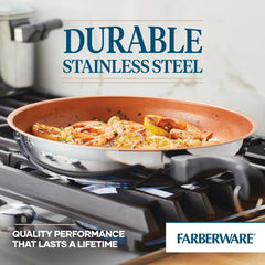 Classic Traditions Ceramic Stainless Steel 12.5" Skillet
