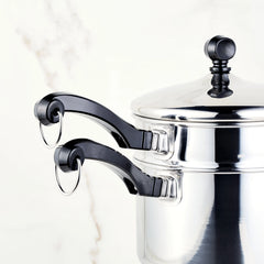 Classic Series Stainless Steel 2-Qt. Covered Saucepan With Double Boiler Insert