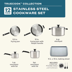 12-Piece Stainless Steel Induction Cookware Set