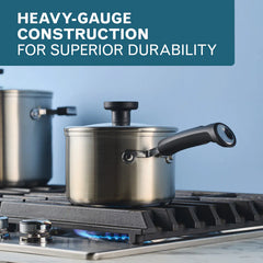 2-Quart Stainless Steel Induction Saucepan with Lid