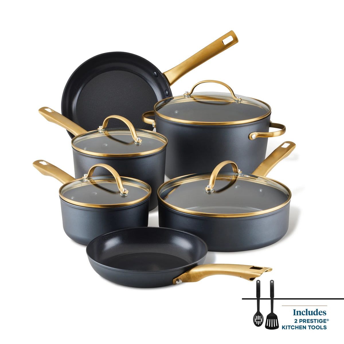 Forged Induction Ceramic 12-Piece Cookware Set