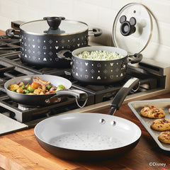 7-Piece Monochrome Ceramic Nonstick Cookware Set