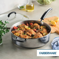 6-Quart Saute Pan with Lid and Helper Handle