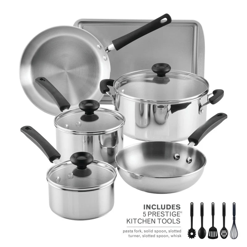 14-Piece Stainless Steel Cookware Set